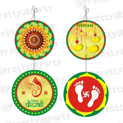 Diwali Ganesha Theme Danglers ALL PARTY SUPPLIES Pretty UR Party