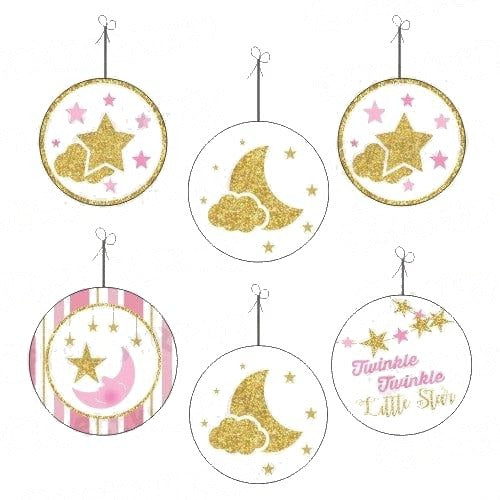 Twinkle Twinkle Little Star Pink Theme Danglers