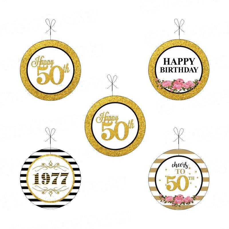 50th Birthday Theme Danglers
