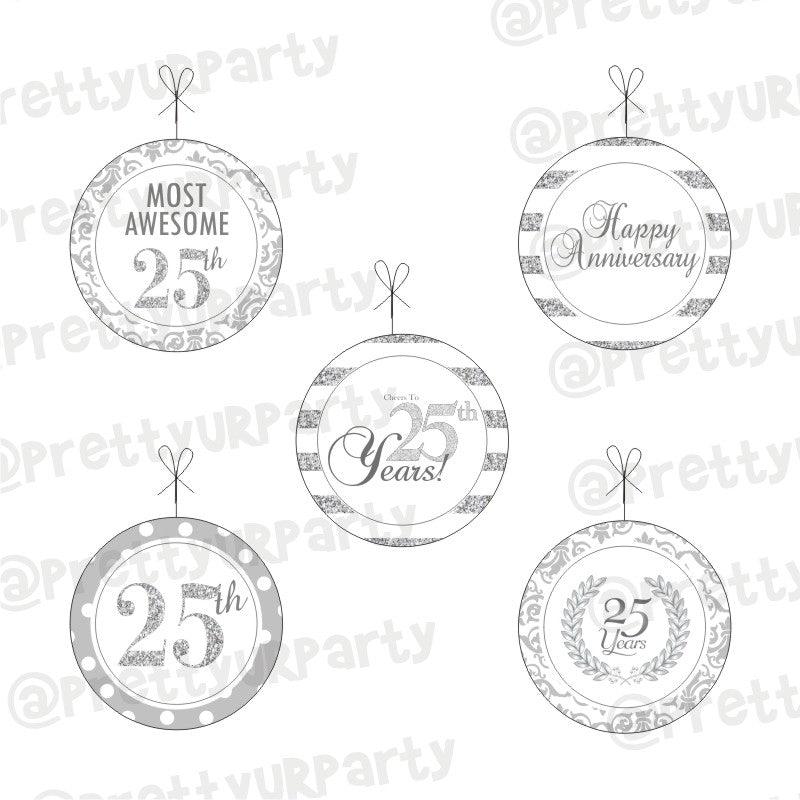 25th Anniversary Theme Danglers ALL PARTY SUPPLIES Pretty UR Party