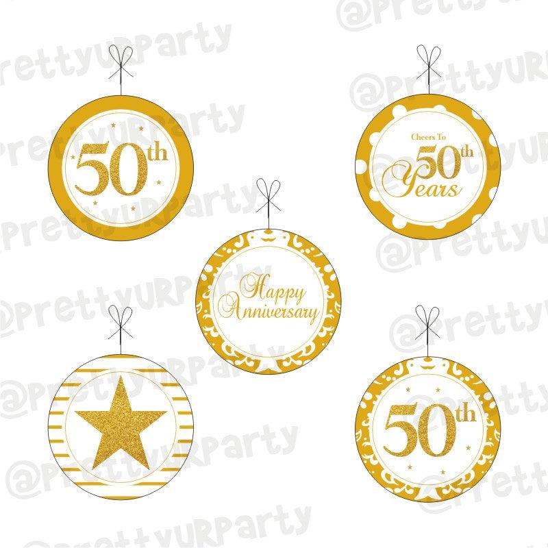 50th Anniversary Theme Danglers ALL PARTY SUPPLIES Pretty UR Party