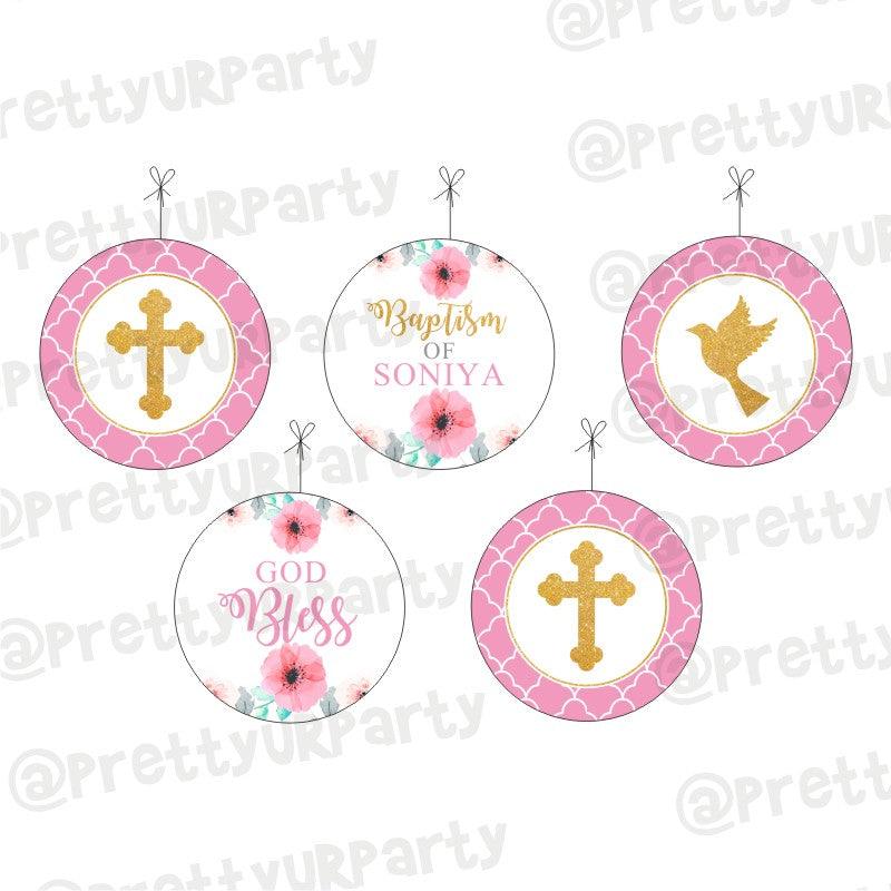 Baptism Pink Theme Danglers ALL PARTY SUPPLIES Pretty UR Party Default Title