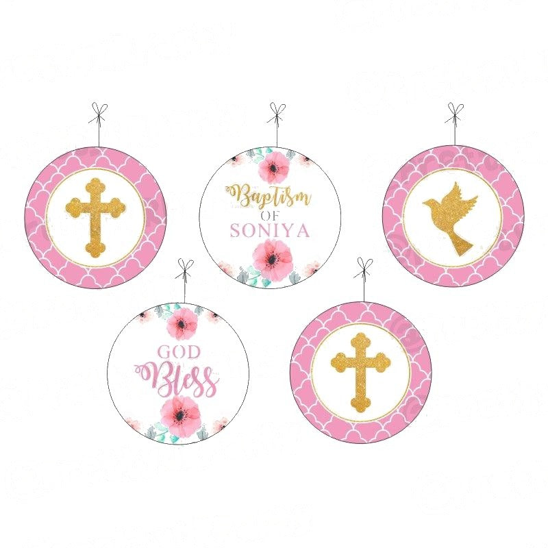 Baptism Pink Theme Danglers