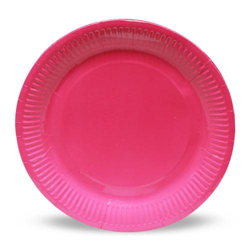 Dark Pink Paper Plates - Pack of 10 THEME PARTIES Pretty UR Party
