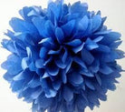 Dark Blue Tissue Paper Pom Poms 10" DECORATIONS Pretty UR Party