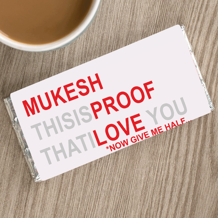 Personalised Love You Chocolate Wrapper GIFT FOR ALL Pretty UR Party