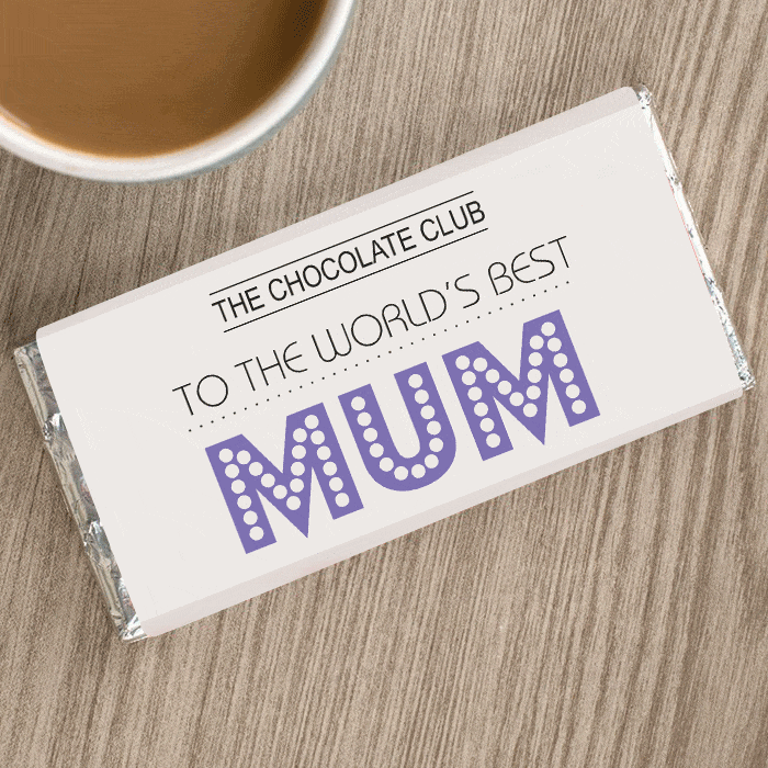 To the Worlds Best Mom Personalised Chocolate Wrapper GIFT FOR ALL Pretty UR Party