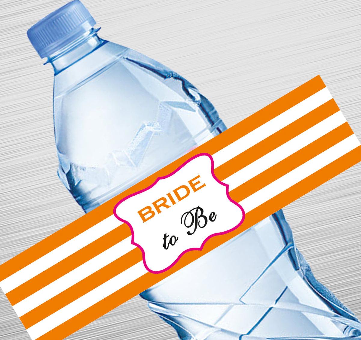 Bride to Be Designer Water Bottle Label GIFT FOR ALL Pretty UR Party Default Title