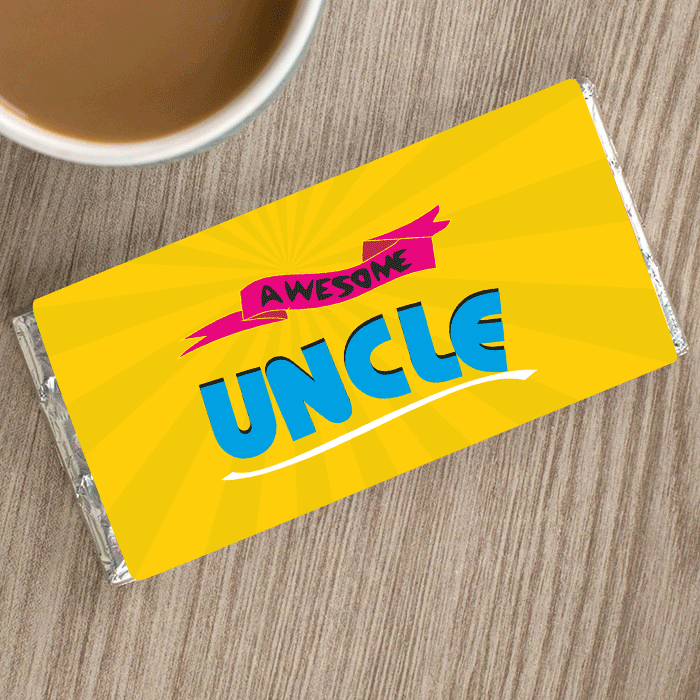 Awesome Uncle Personalised Chocolate Wrapper GIFT FOR ALL Pretty UR Party