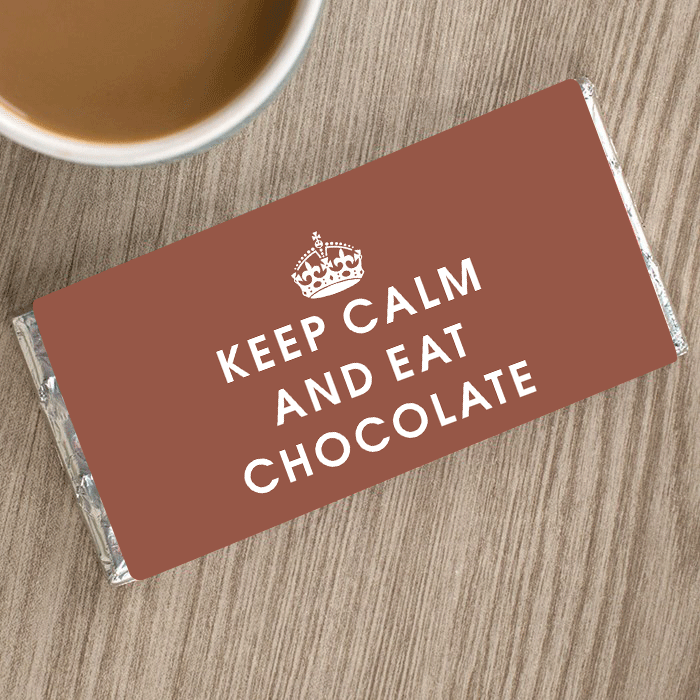 Keep Calm Personalised Chcolate Wrapper GIFT FOR ALL Pretty UR Party