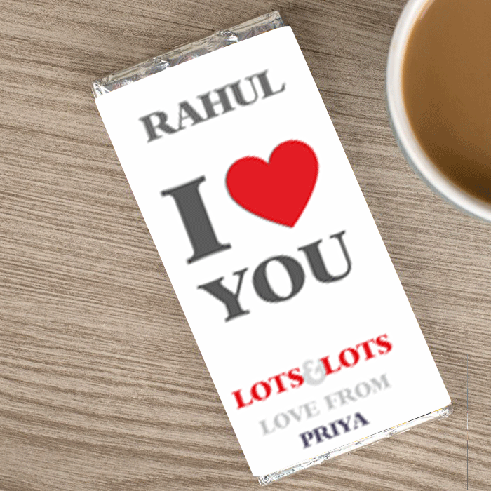 I Love You Personalised Chocolate Wrapper GIFT FOR ALL Pretty UR Party