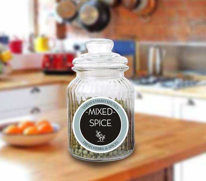 Personalized Colored Kitchen Label (Pack of 15) GIFT FOR ALL Pretty UR Party Black