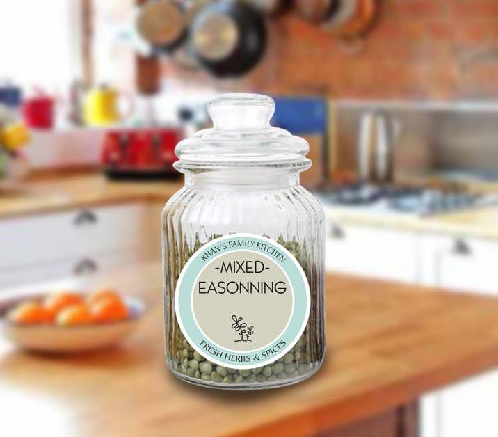 Personalized Colored Kitchen Label (Pack of 15) GIFT FOR ALL Pretty UR Party