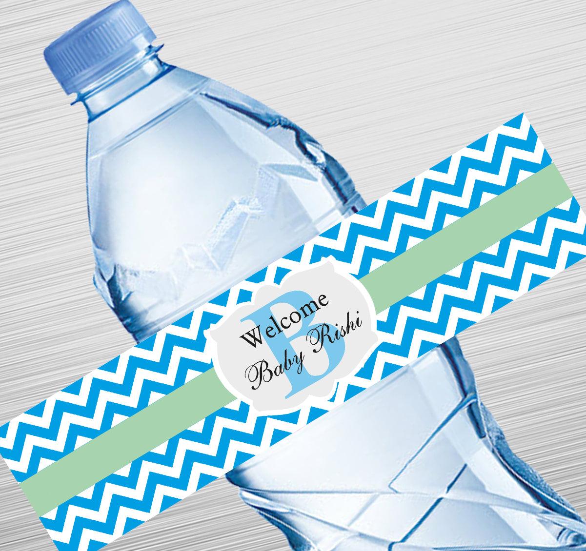 Chevron with Initials Design Water Label GIFT FOR ALL Pretty UR Party Default Title
