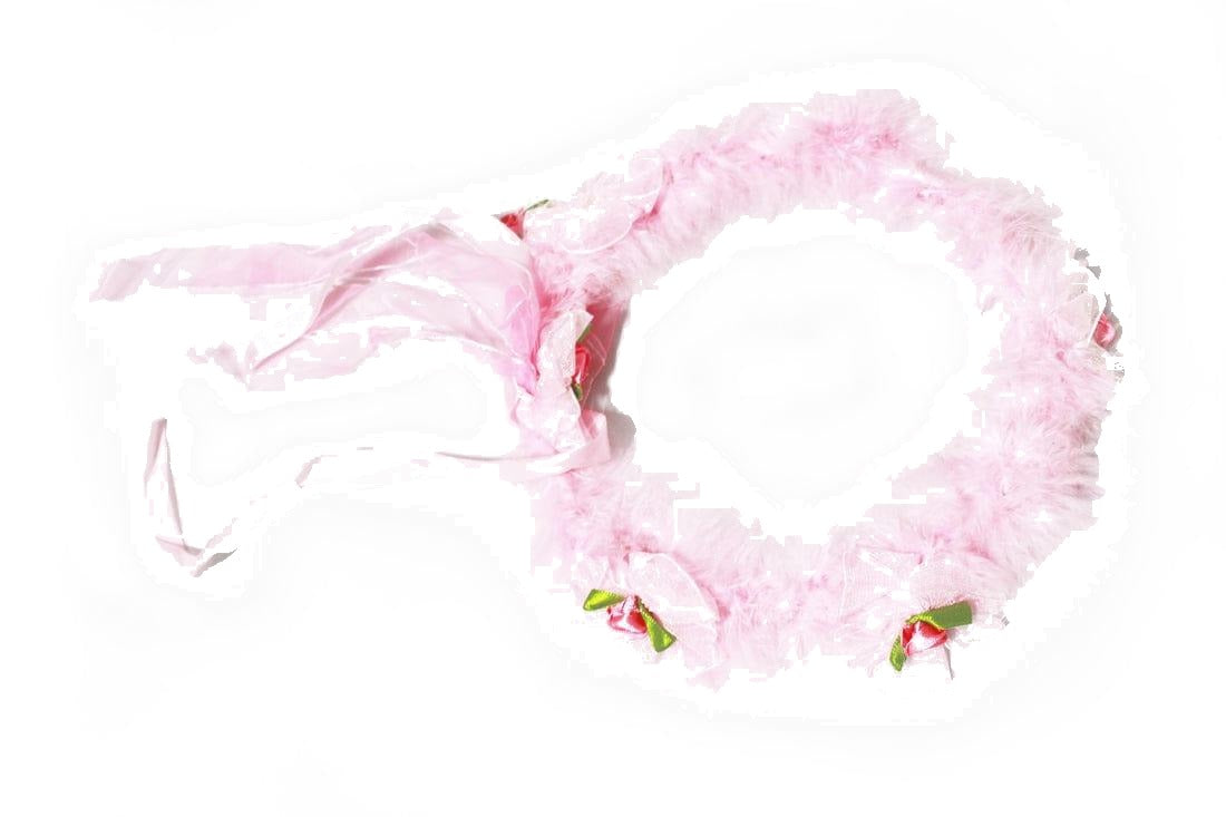 Pink Roses with Feather Tiara