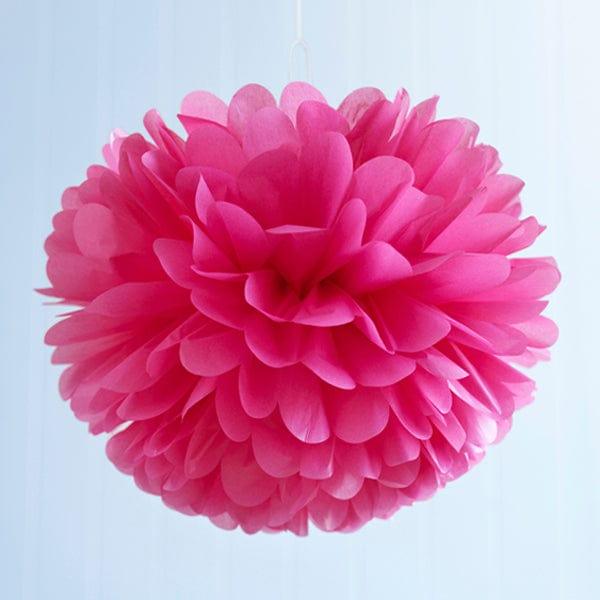 Pink Tissue Paper Pom Poms 14" DECORATIONS Pretty UR Party