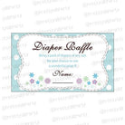 Blue & purple Diaper raffle Tickets BABY SHOWER Pretty UR Party