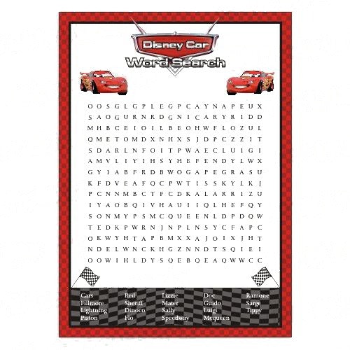 Car Word Search Game