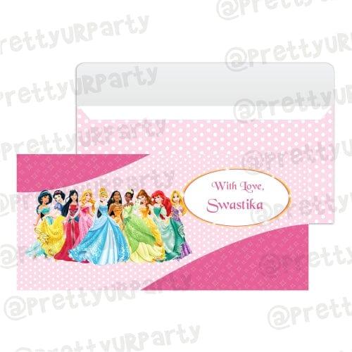 Princess Money Envelopes - Pack of 10 envelopes PERSONALISED Pretty UR Party Pack of 10 envelopes