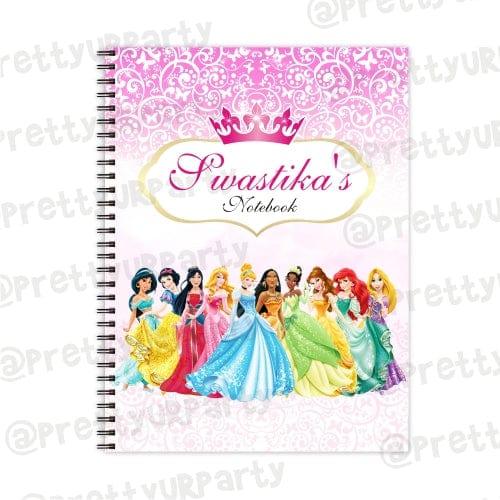Princess Note Books - 50 pages PERSONALISED Pretty UR Party Size - A5