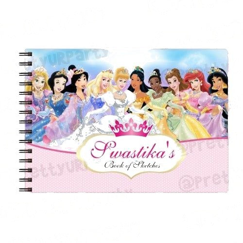 Princess themed Personalised Sketchbook