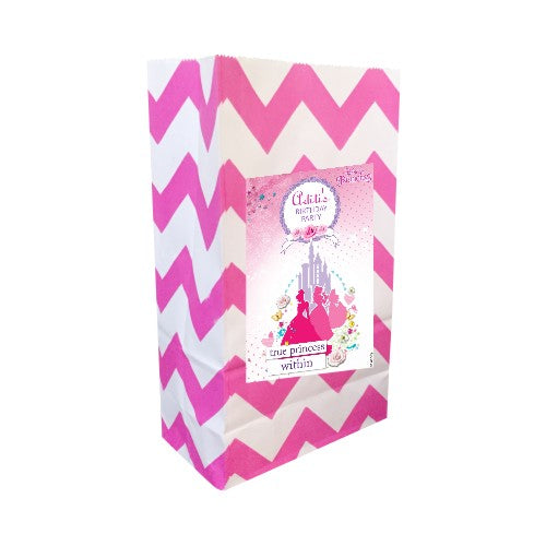Princess Popcorn Bag - Pack of 10 ACCESSORIES Pretty UR Party With Name