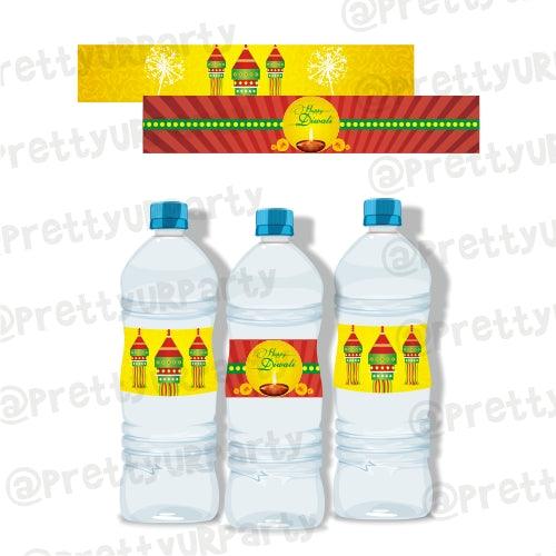 Diwali 01 Water Bottle Labels ALL PARTY SUPPLIES Pretty UR Party Default Title