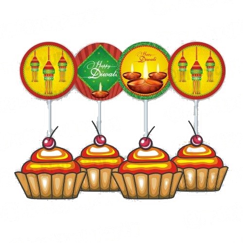 Diwali 01 Cupcake / Food Toppers