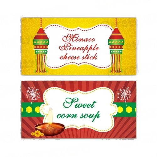 Diwali 01 Food Labels / Buffet Table Cards