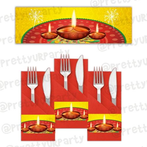 Diwali 01 Napkin Rings ALL PARTY SUPPLIES Pretty UR Party Default Title