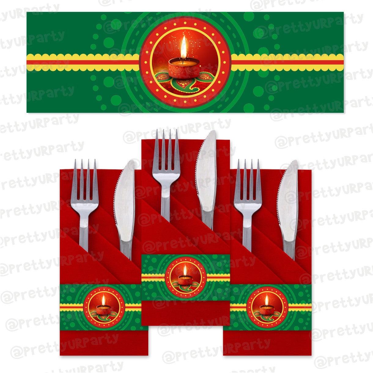 Diwali Napkin Rings ALL PARTY SUPPLIES Pretty UR Party Default Title