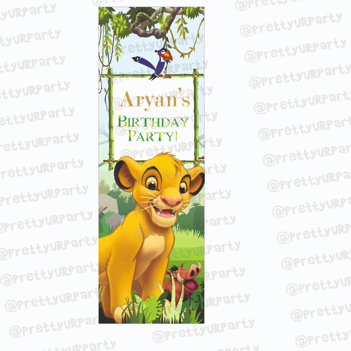 Lion King Theme Door Banner THEME PARTIES Pretty UR Party