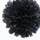 Black Tissue Paper Pom Poms 16" DECORATIONS Pretty UR Party