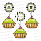 Elegant Damask Cupcake / Food Toppers THEME PARTIES Pretty UR Party