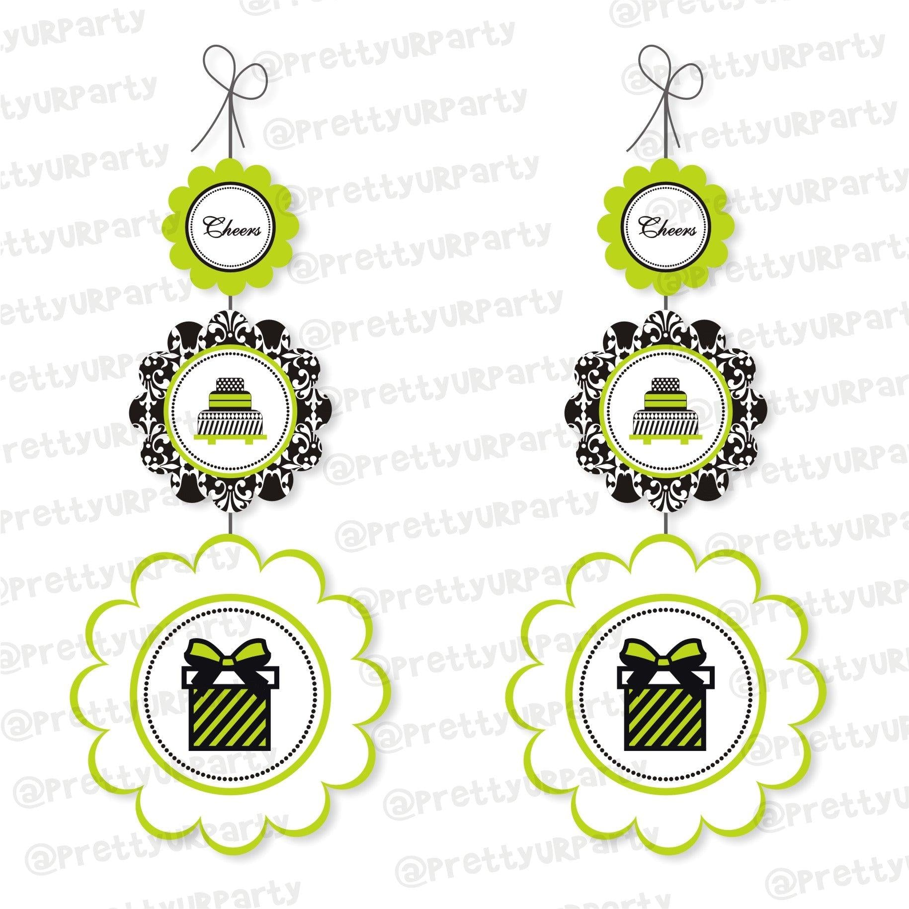 Elegant Damask Danglers THEME PARTIES Pretty UR Party