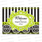 Elegant Damask Entrance Banner / Door Sign THEME PARTIES Pretty UR Party Default Title
