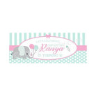 Personalized Elephant Birthday Theme Banner 30in ALL PARTY SUPPLIES Pretty UR Party Default Title