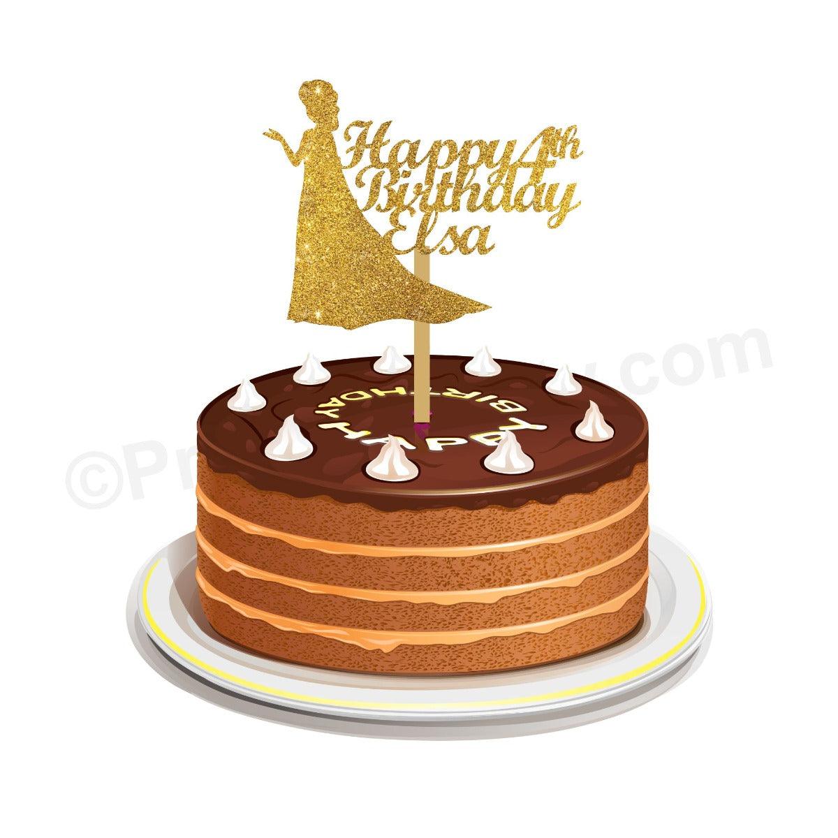 Elsa Cake Topper HANDCRAFTED Pretty UR Party