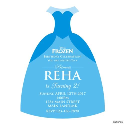 Handcrafted Elsa Gown Invitations ALL PARTY SUPPLIES Pretty UR Party