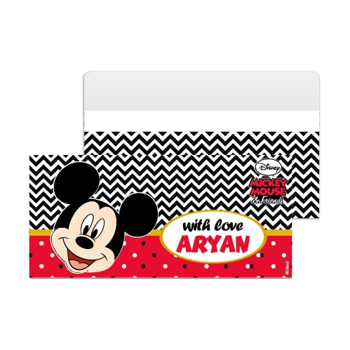 Mickey Mouse Money Envelopes - Pack of 10 envelopes PERSONALISED Pretty UR Party Pack of 10 envelopes