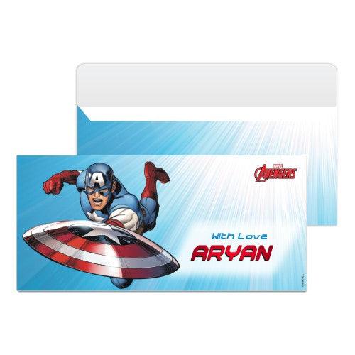 Captain America Money Envelopes - Pack of 10 envelopes PERSONALISED Pretty UR Party Pack of 10 envelopes