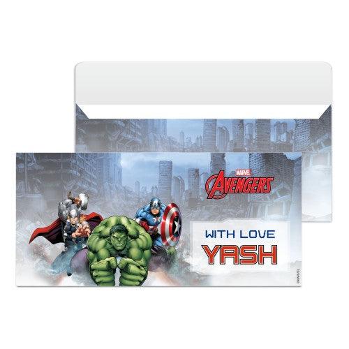 Avengers Money Envelopes - Pack of 10 envelopes PERSONALISED Pretty UR Party Pack of 10 envelopes