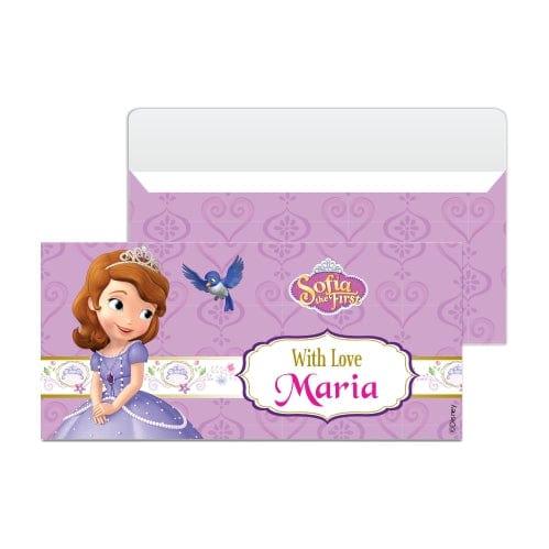 Sofia the first Enchanted Garden Party Money Envelopes - Pack of 10 envelopes PERSONALISED Pretty UR Party Pack of 10 envelopes