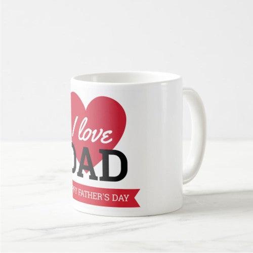 Fathers Day I Love Dad Mug - Red ALL PARTY SUPPLIES Pretty UR Party