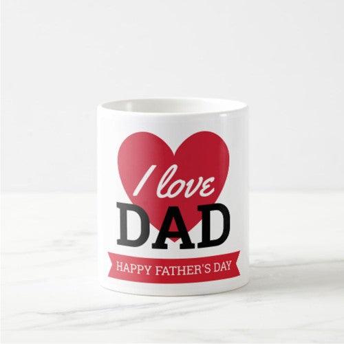 Fathers Day I Love Dad Mug - Red ALL PARTY SUPPLIES Pretty UR Party