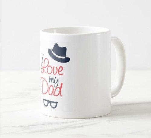 Fathers Day I Love My Dad with Goggles and Hat Mug ALL PARTY SUPPLIES Pretty UR Party