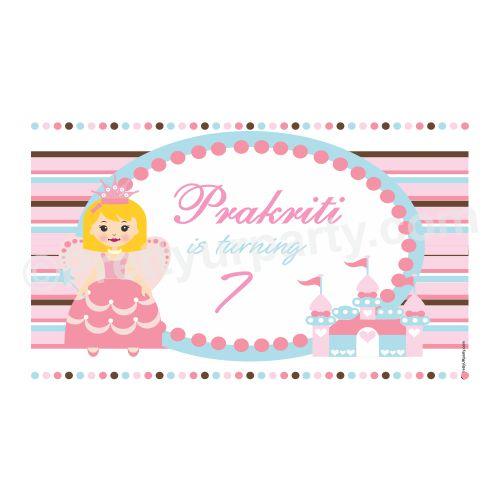 Fairy Princess Theme Backdrop PERSONALISED Pretty UR Party Default Title