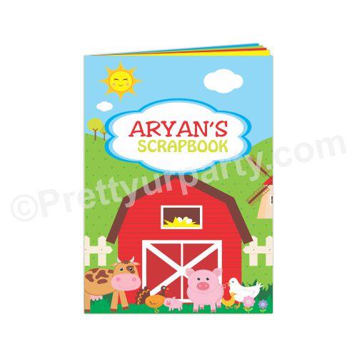 Farm Friends Scrap Book PERSONALISED Pretty UR Party
