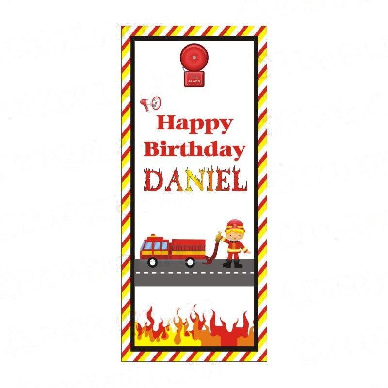 Fire Truck Door Banner
