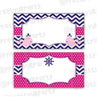 Girly Nautical Food Labels / Buffet Table Cards THEME PARTIES Pretty UR Party Default Title
